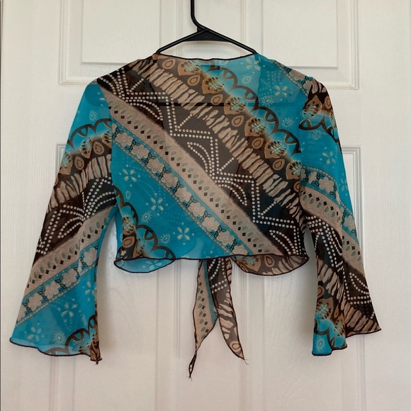 Check It Out Brand Crop Top with front tie - Picture 2 of 3